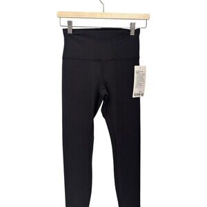 Luluelmon Wunder Train leggings/Tight size 6 25” Black new with tags Authentic